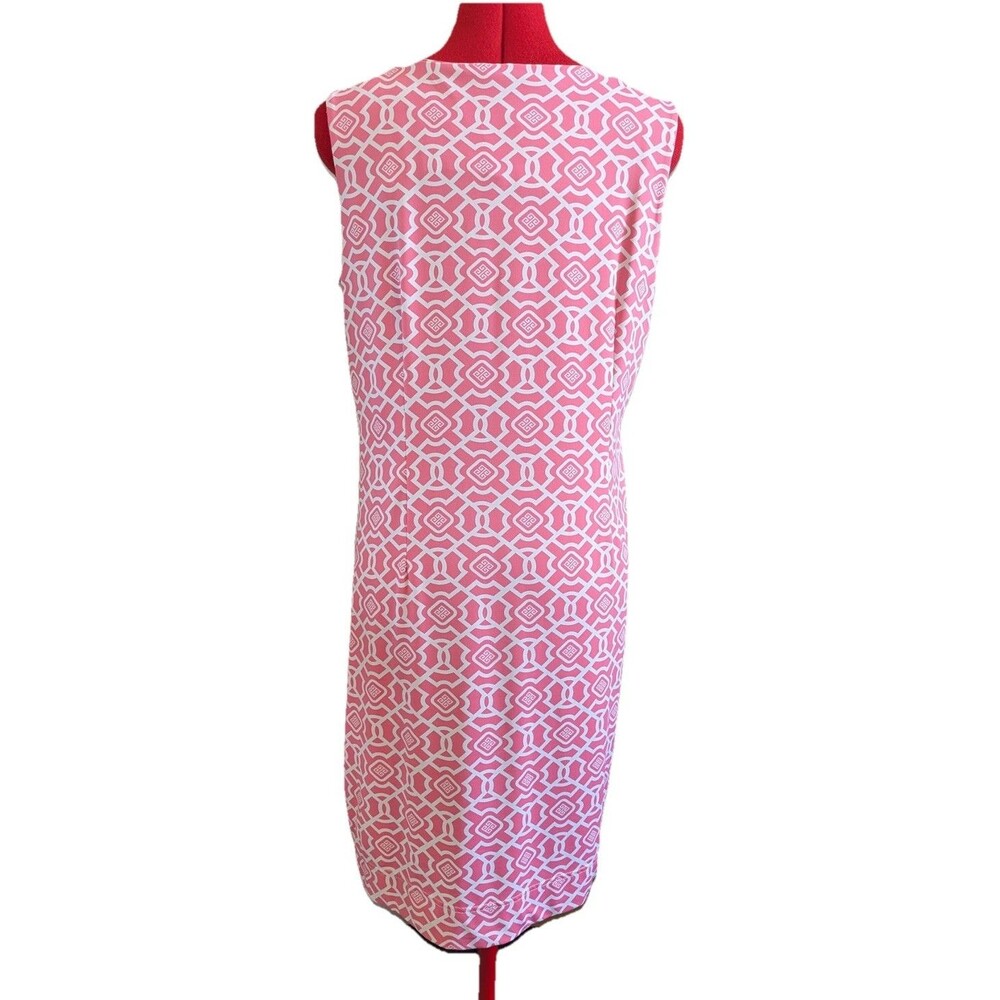Lulu B Women’s Pink And White Geometric Chain Dress Size Large - Picture 2 of 4